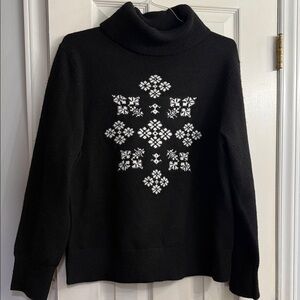 Tommy Hilfiger Black and White Turtleneck Sweater size XL